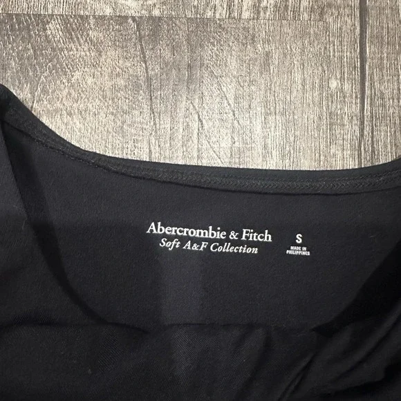 Abercrombie & Fitch Long Sleeve Black Bodysuit Cutout Twist Front Snap Womens S - Picture 6 of 10